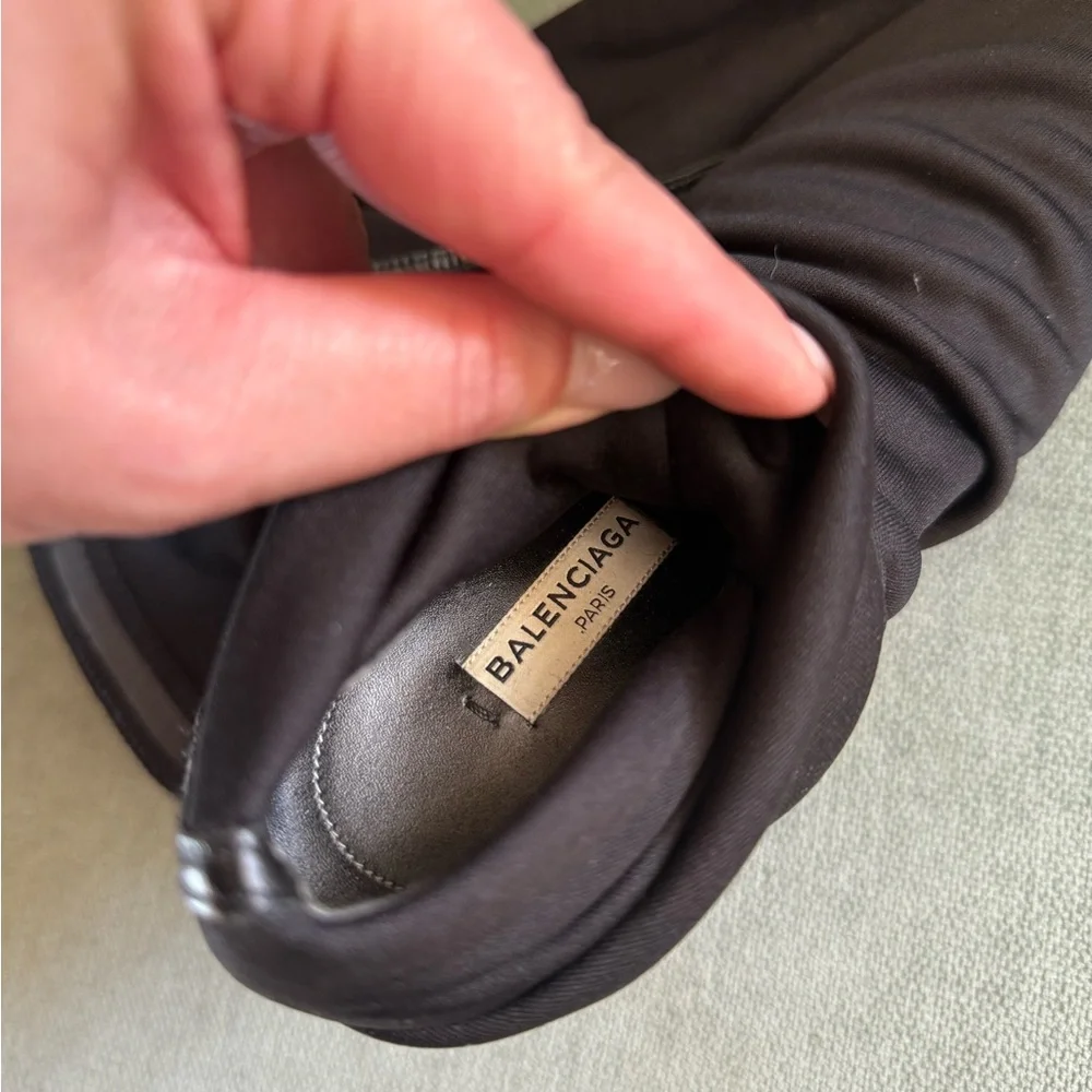 Balenciaga Velvet Thigh High Boots 37 Black - Picture 5 of 17